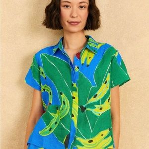 FARM Rio banana leaves shirt